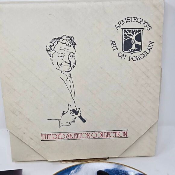 RED SKELTON COLLECTION COLLECTOR PLATE IRONING WAVES 2445/10000 IN BOX COA - Picture 4 of 7